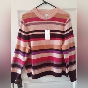 Coral striped sweater, XL, A new day